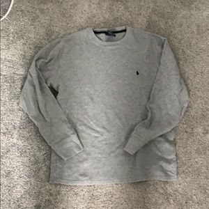 Polo Large Gray Thermal Waffle shirt
